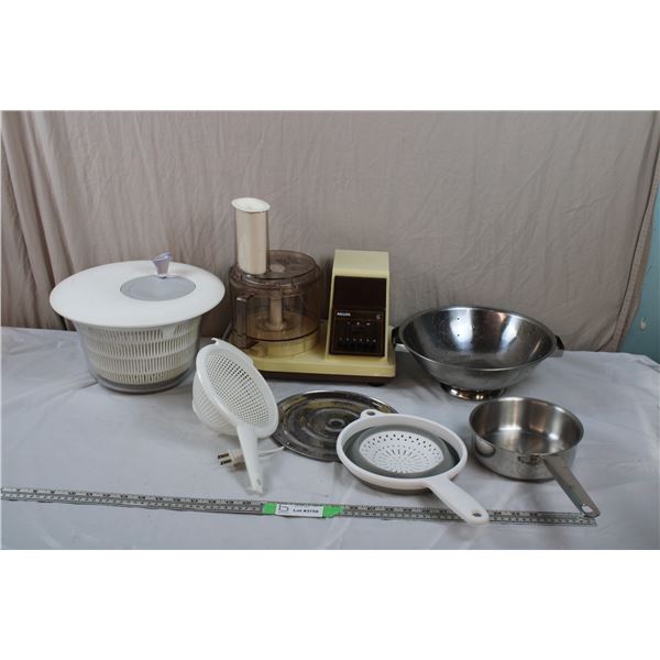 Salad Spinner, strainers, Food Processor