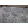 Image 2 : Clear + Etched Glass Serving Trays, Bowls, Vases