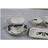 Image 2 : Scottish sets Adderley + Elizabethan Cup + saucers, cream + sugar serving tray