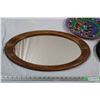Image 2 : Round Mirror 23"x15" - plastic serving tray, stone plate