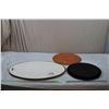 Image 4 : Round Mirror 23"x15" - plastic serving tray, stone plate