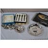 Silver plated brass rings, Queen Anne Silver Plated Cake Basket, Sugar dish, 3/4 bombay knife set
