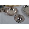 Image 3 : Silver plated brass rings, Queen Anne Silver Plated Cake Basket, Sugar dish, 3/4 bombay knife set