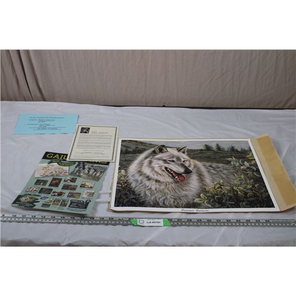 Gail Adams signed "Summer Solitude" Limited Print /750 - has creases