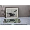 vintage mirror + vintage "SS Glencoe" Ship print