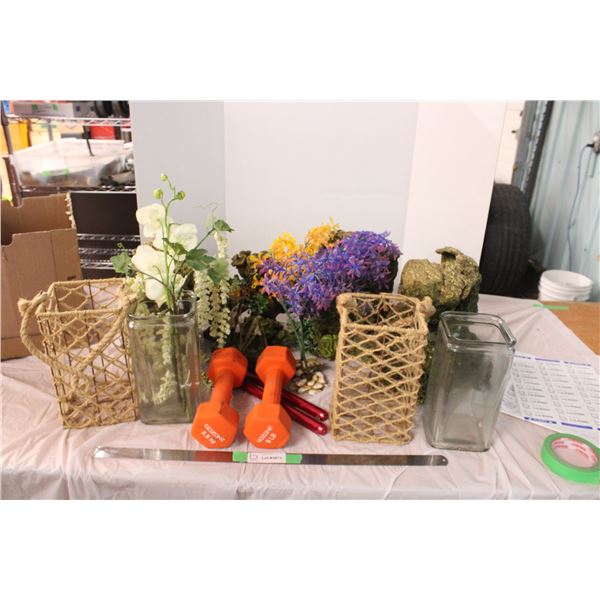 Aquarium Plants and Rocks Wire Holders with Glass Jar Misc