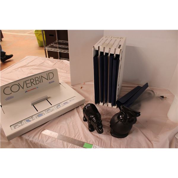 2 Pieces of Black Glass Coverbinds File Folders