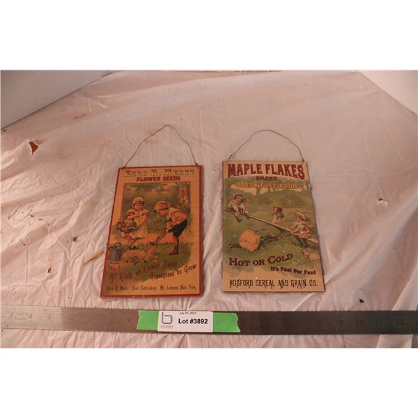 2 Small Signs (Hard Cardboard)