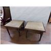 Image 1 : Pair of Matching Square End Tables - 21x21x16" (heavy solid wood)