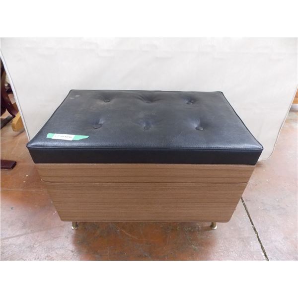 Vinyl Ottoman, Storage Box/Chest style - 29x17x20"