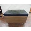 Image 6 : Vinyl Ottoman, Storage Box/Chest style - 29x17x20"