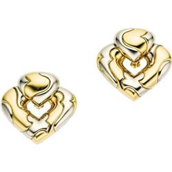 Twotone Gold Heart Earrings, Marina B.