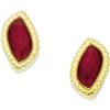 Image 1 : Red Enamel, Gold Earrings, Leverington