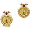 Image 1 : Diamond, Ruby, Gold Coin, Gold Earrings