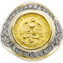 Gold Coin, Diamond, Gold Ring