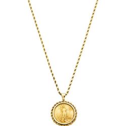 Gold Coin, Gold Pendant-Necklace