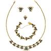 Image 1 : Polychrome Enamel, Gold Jewelry Suite