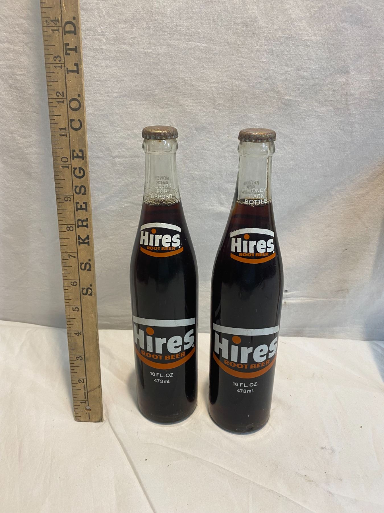 Hires root beer bottles