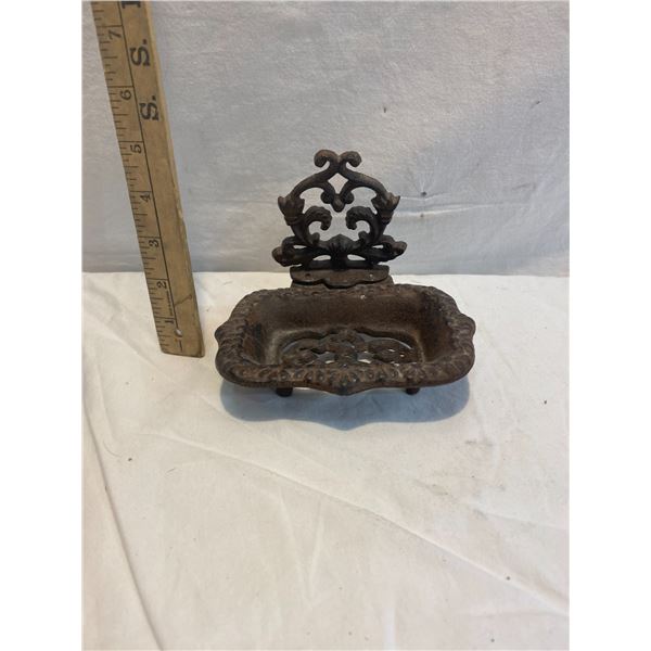 Cast iron soap holder