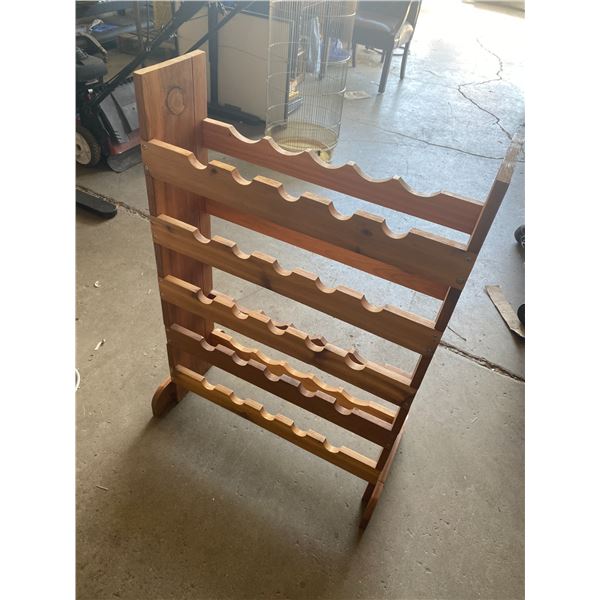 Pine wine rack