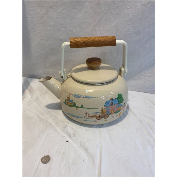 Tin enamel kettle