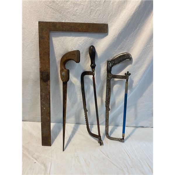3 saws and square