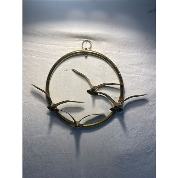 Brass decor birds 11 inches