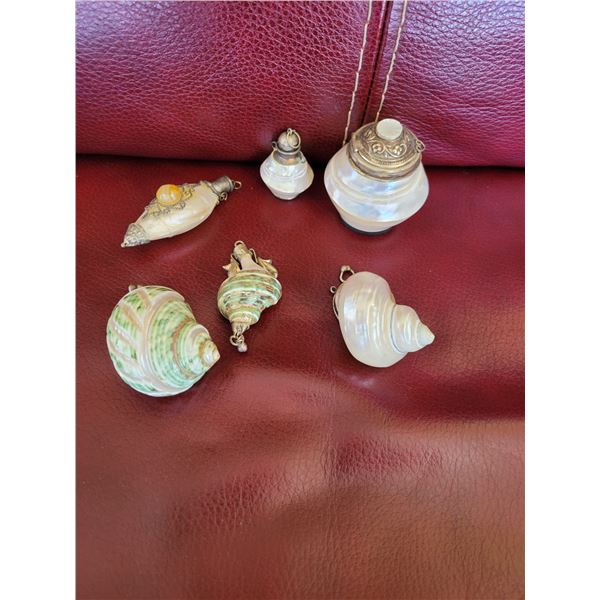shell trinket box lot