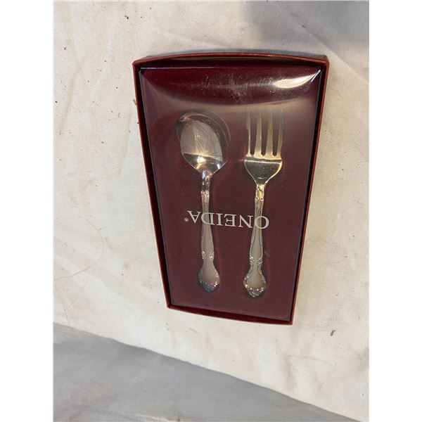 Oneida silver plate baby set