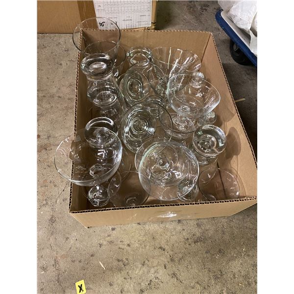 Two boxes of crystal and glassware