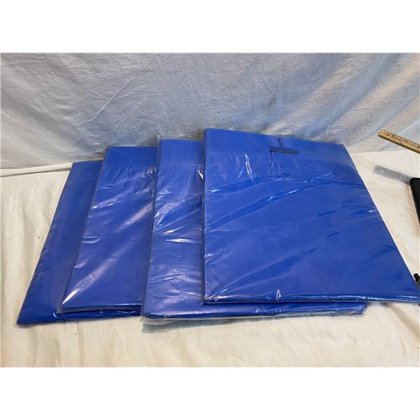 4 pkg of new blue handles bags 15x13 ish