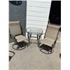 Image 1 : Patio table and 2 swivel chairs