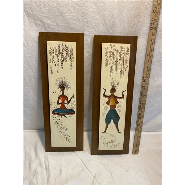 Hand painted devonware art