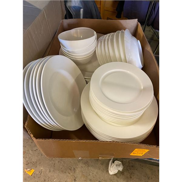 White dishes