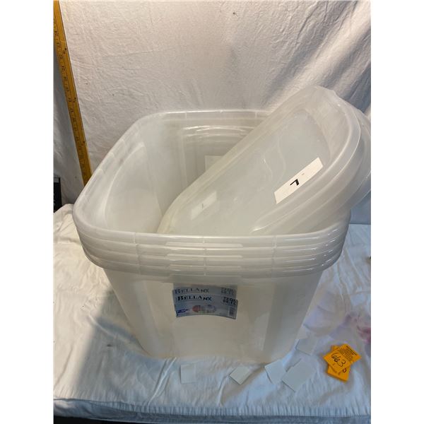 4 bins with lids