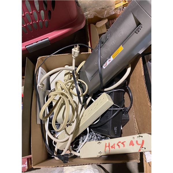 Lot electronic items, shredder clock etc