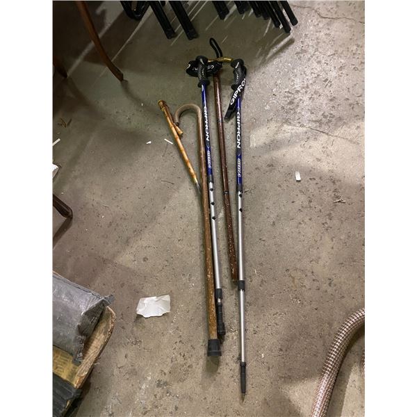 Candles and walking poles