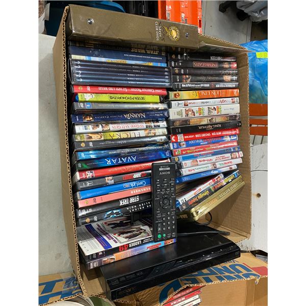 Dvds and Sony player with remote