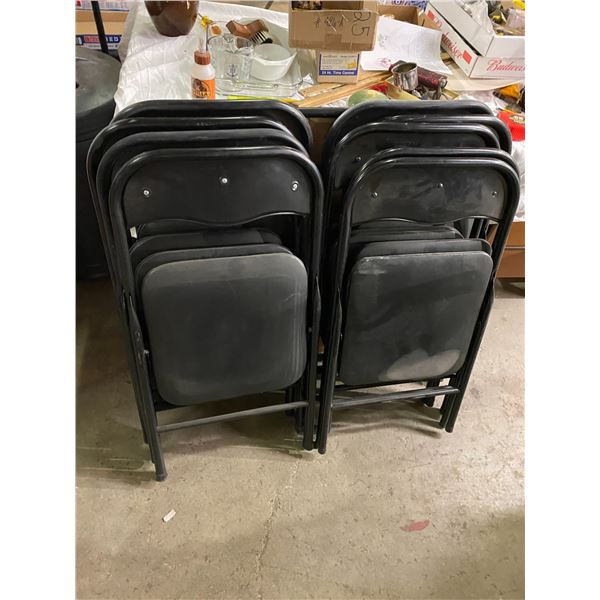 8 folding chairs abs folding card table