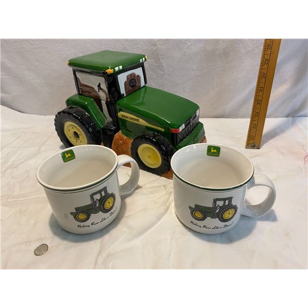 John deere cookie jar abs 2 mugs