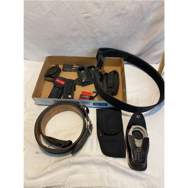 Belts and handcuffs etc