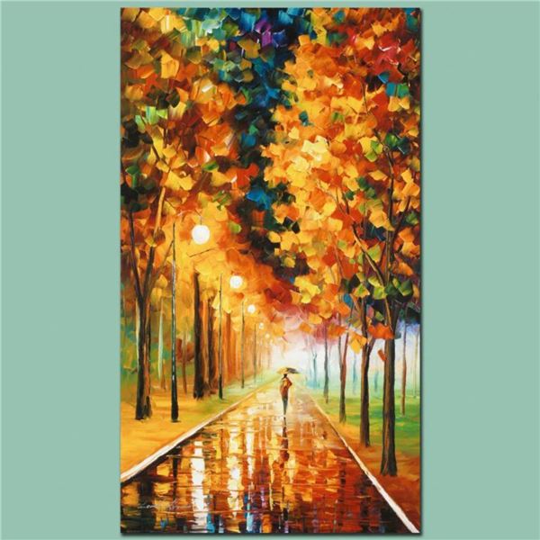 Leonid Afremov (1955-2019) "Light of Autumn" Limited Edition Giclee on Canvas, Numbered and Signed. 
