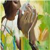 Image 2 : Mani, Original Oil Painting (36" x 24") on Canvas, Hand Signed with Letter of Authenticity.