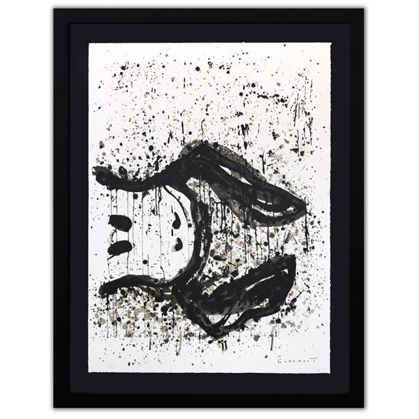 Tom Everhart- Hand Pulled Original Lithograph "Watchdog 3 O'Clock"