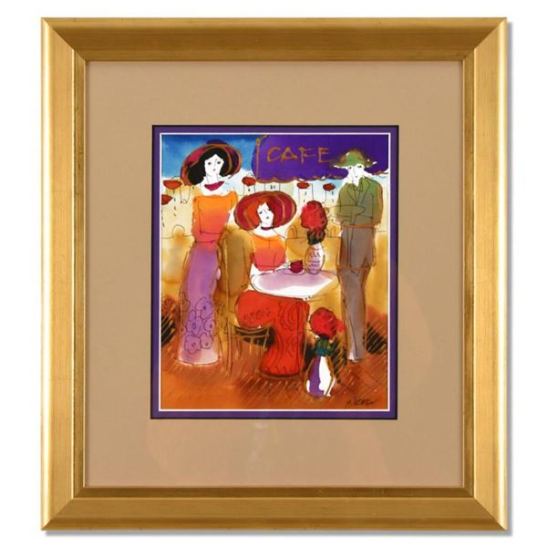 Moshe Leider, Framed Original Mixed Media Watercolor Painting, Hand Signed with Letter of Authentici