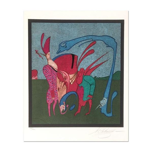 Mihail Chemiakin, Carnival Series: "Untitled 11" Limited Edition Lithograph, Numbered Hand Signed wi