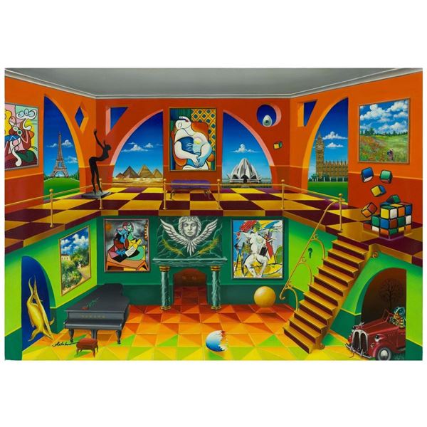 Alexander Astahov- Original Giclee on Canvas "Rubik Cube"