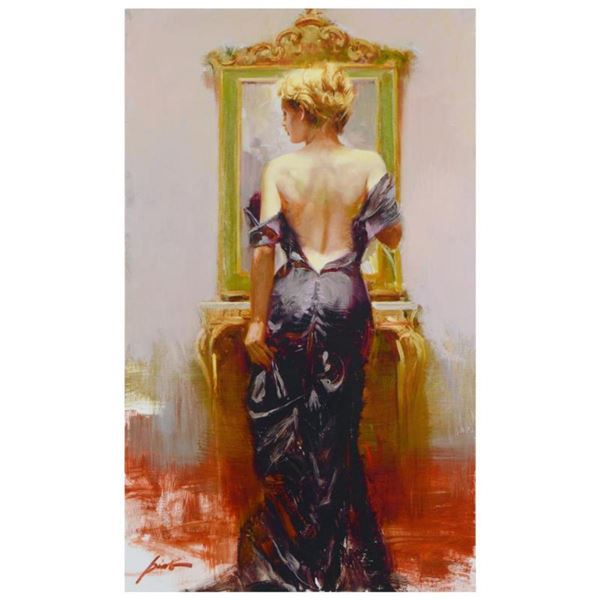 Pino (1939-2010)- Hand Embellished Giclee on Canvas "Evening Elegance"