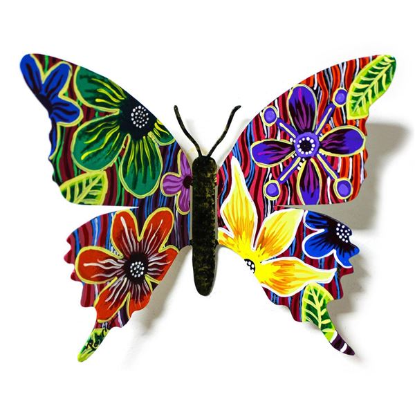 Patricia Govezensky- Original Painting on Cutout Steel "Butterfly CLII"