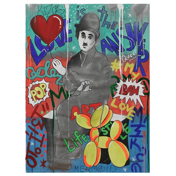 Nastya Rovenskaya- Original Oil on Canvas "His Ballon"